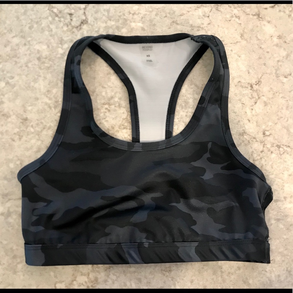 Beyond Yoga Lux Camo Sports Bra, size XS
